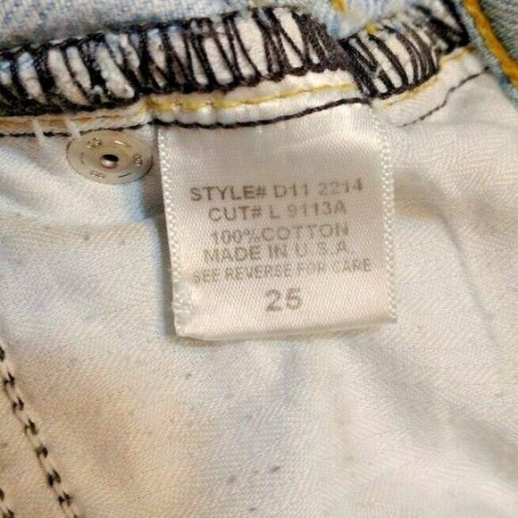 CARMAR Womens Jeans Size 25 Distressed Grunge Hippie Boho Streetwear Low Rise - Picture 8 of 8